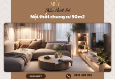 Mẫu thiết kế nội thất chung cư 90m2 sang trọng