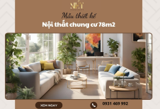 Mẫu thiết kế nội thất chung cư 78m2 sáng tạo