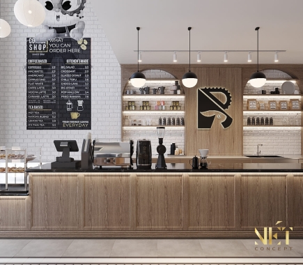 THIẾT KẾ NỘI THẤT QUÁN CAFE 250M2 - VẠN PHÚC,TP HCM