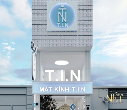  THIẾT KẾ THI CÔNG NỘI THẤT SHOP MẮT KÍNH T.I.N 100M2